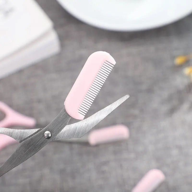 Eyebrow Scissors Stainless Steel Precision Blades Mini Comb