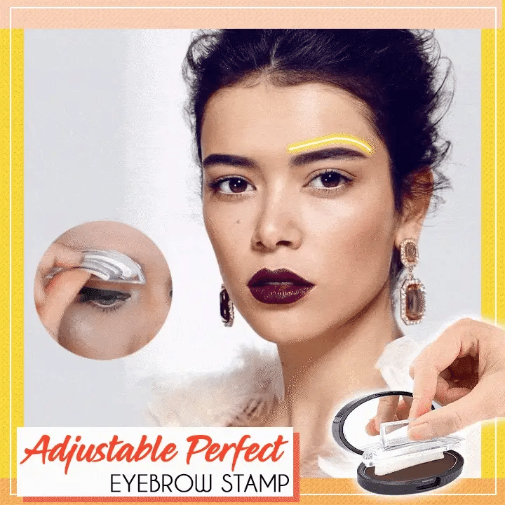 Eyebrow Stamp Adjustable Arch Waterproof Smudge-Proof Powder