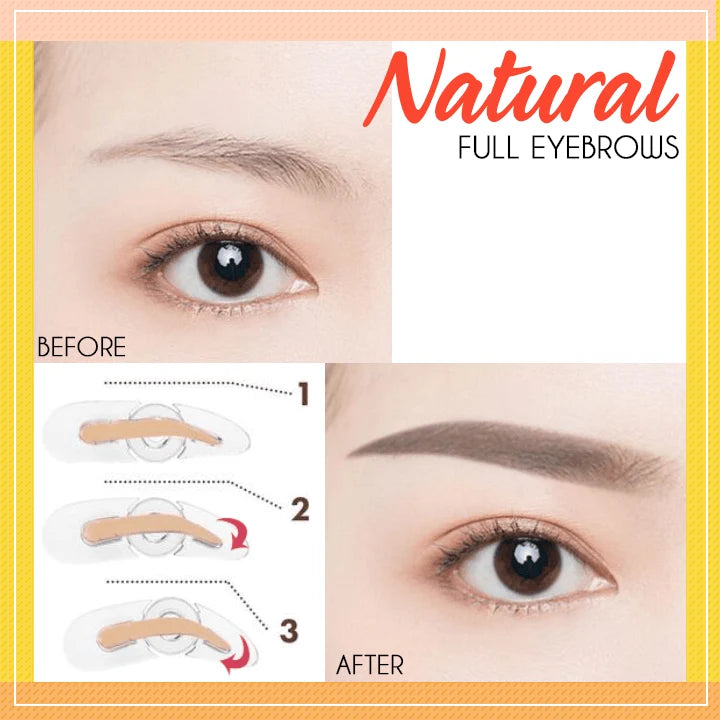 Eyebrow Stamp Adjustable Arch Waterproof Smudge-Proof Powder