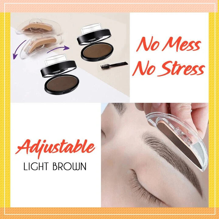 Eyebrow Stamp Adjustable Arch Waterproof Smudge-Proof Powder