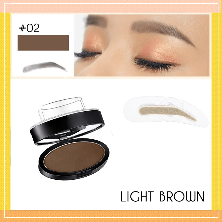 Eyebrow Stamp Adjustable Arch Waterproof Smudge-Proof Powder
