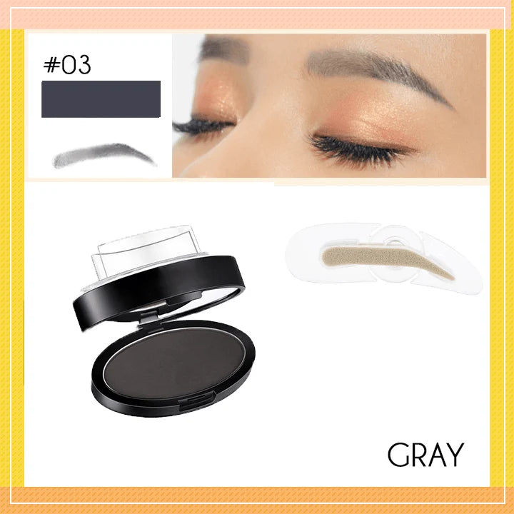 Eyebrow Stamp Adjustable Arch Waterproof Smudge-Proof Powder