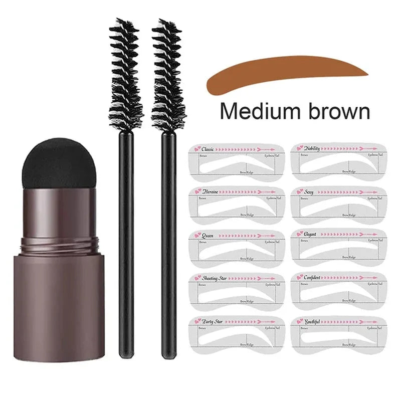 Eyebrow Stamp Kit 5 Natural Shades & Pre-Shaped Stamps