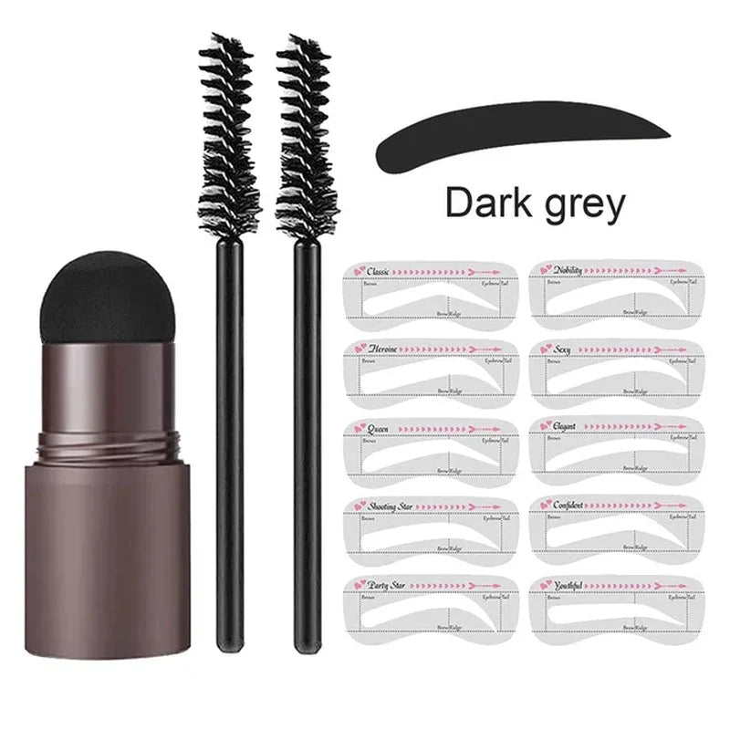 Eyebrow Stamp Kit 5 Natural Shades & Pre-Shaped Stamps