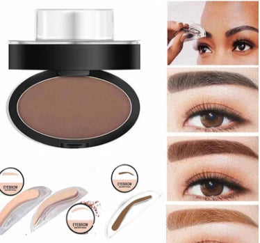 Eyebrow Stamp Set Waterproof Matte Finish Stencils & Sponge