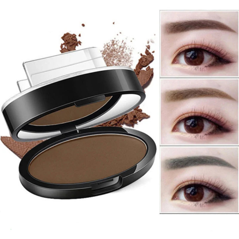 Eyebrow Stamp Set Waterproof Matte Finish Stencils & Sponge