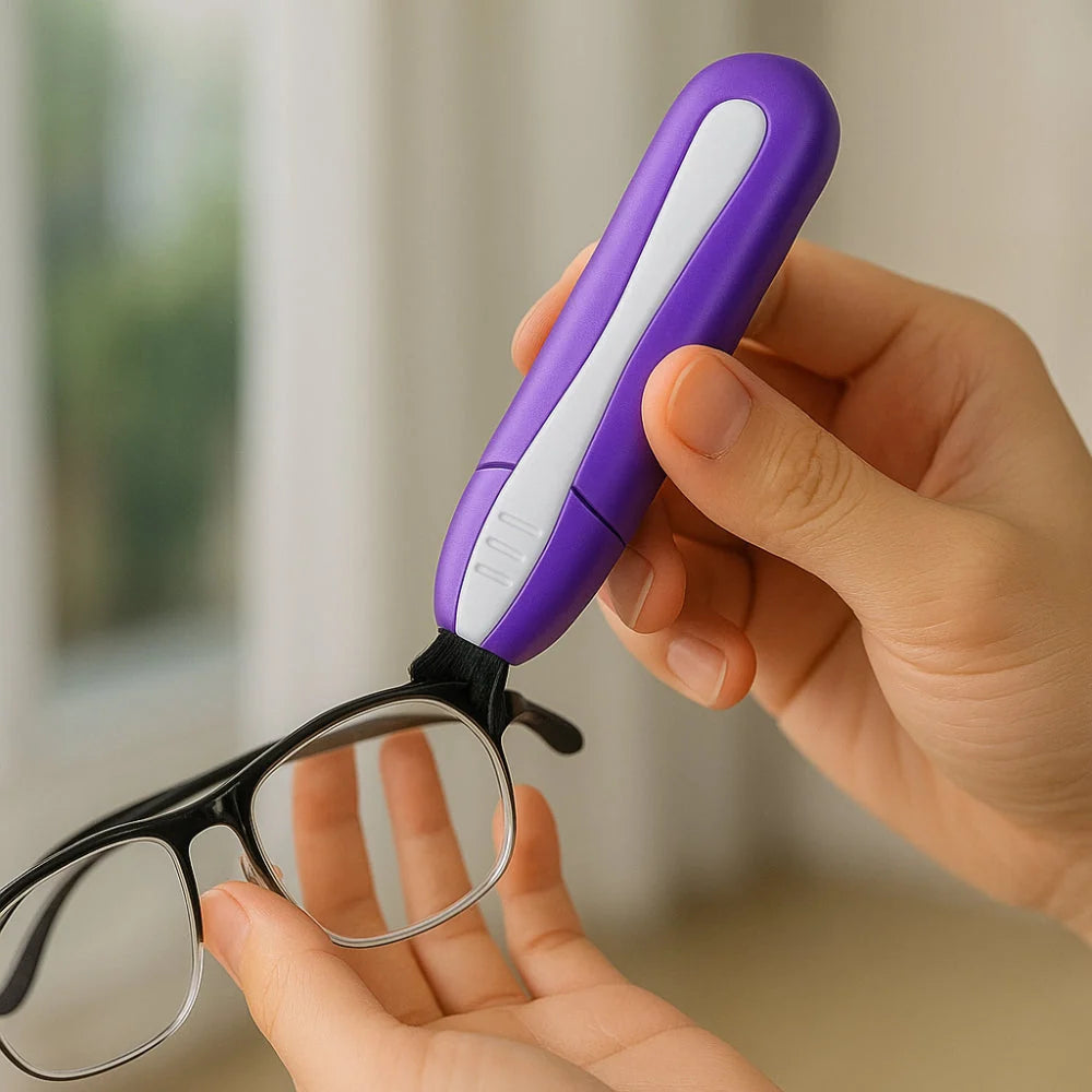 Eyeglass Cleaner Dry Carbon Pads Dual-Arm Pocket-Sized