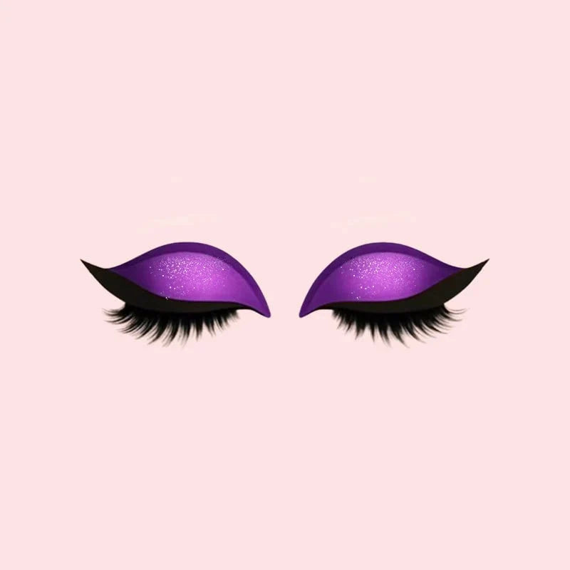Eyeliner & Lash Stickers Winged Metallic Self-Adhesive Reusable