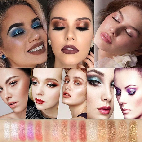 Eyeshadow Palette 10 Glitter Shades Highly Pigmented & Long-Lasting