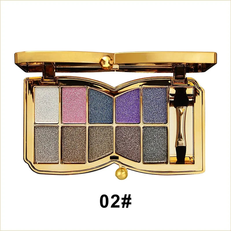 Eyeshadow Palette 10 Glitter Shades Highly Pigmented & Long-Lasting
