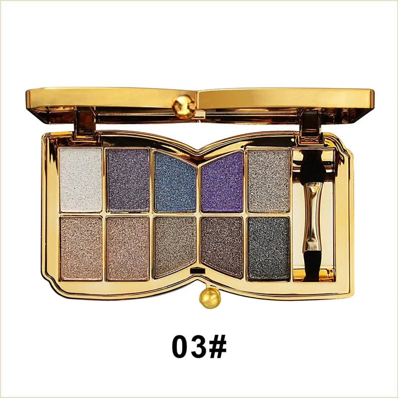 Eyeshadow Palette 10 Glitter Shades Highly Pigmented & Long-Lasting