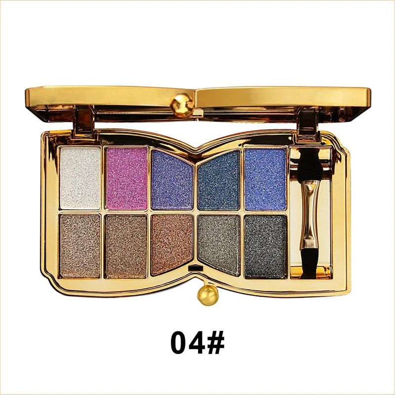 Eyeshadow Palette 10 Glitter Shades Highly Pigmented & Long-Lasting