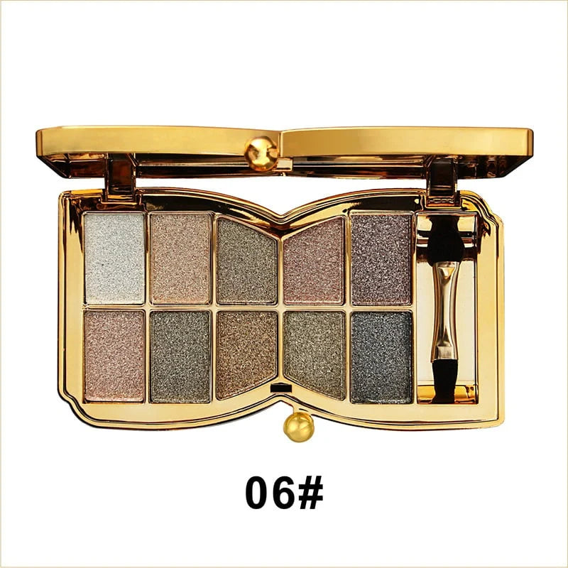 Eyeshadow Palette 10 Glitter Shades Highly Pigmented & Long-Lasting