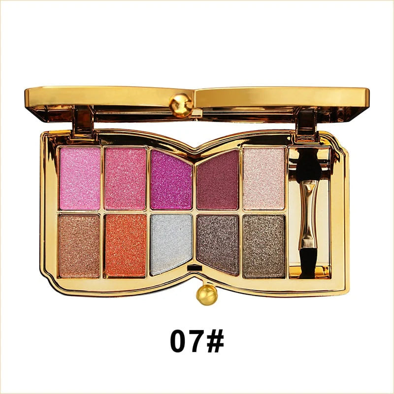 Eyeshadow Palette 10 Glitter Shades Highly Pigmented & Long-Lasting