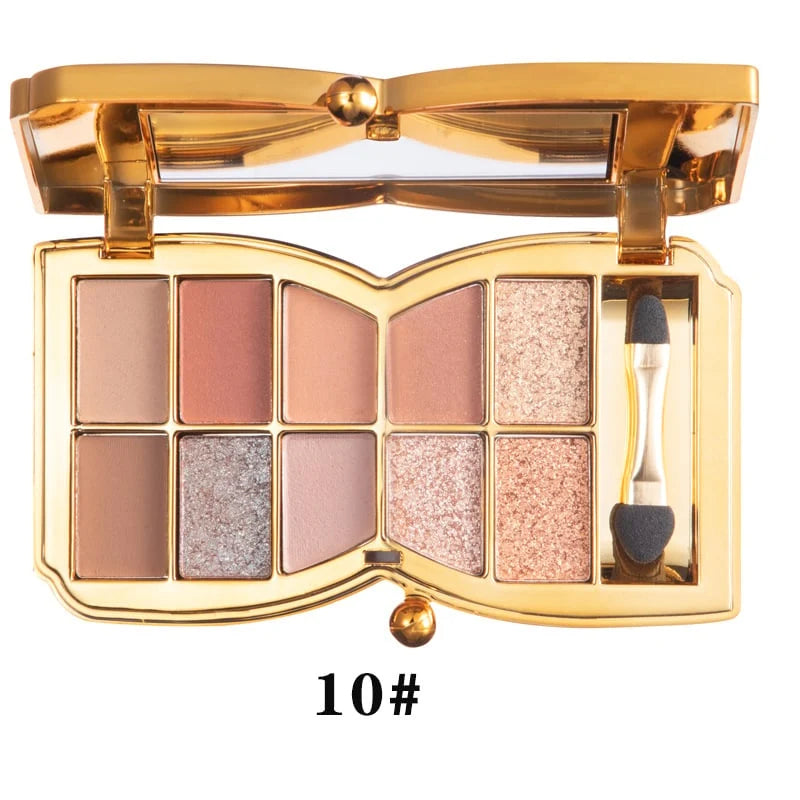 Eyeshadow Palette 10 Glitter Shades Highly Pigmented & Long-Lasting