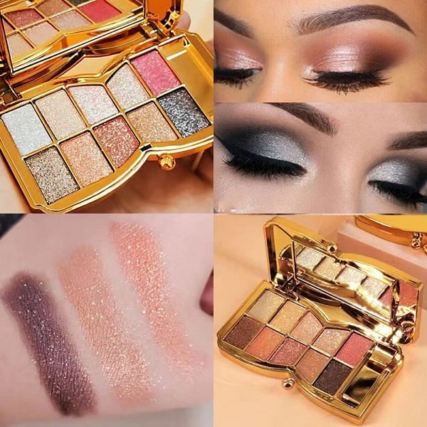 Eyeshadow Palette 10 Glitter Shades Highly Pigmented & Long-Lasting