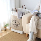 Fabric Storage Basket Foldable Reinforced Seams & Handles