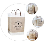 Fabric Storage Basket Foldable Reinforced Seams & Handles
