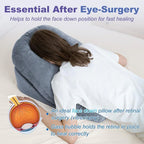 Face Down Pillow Contoured Memory Foam Washable Velvet Cover