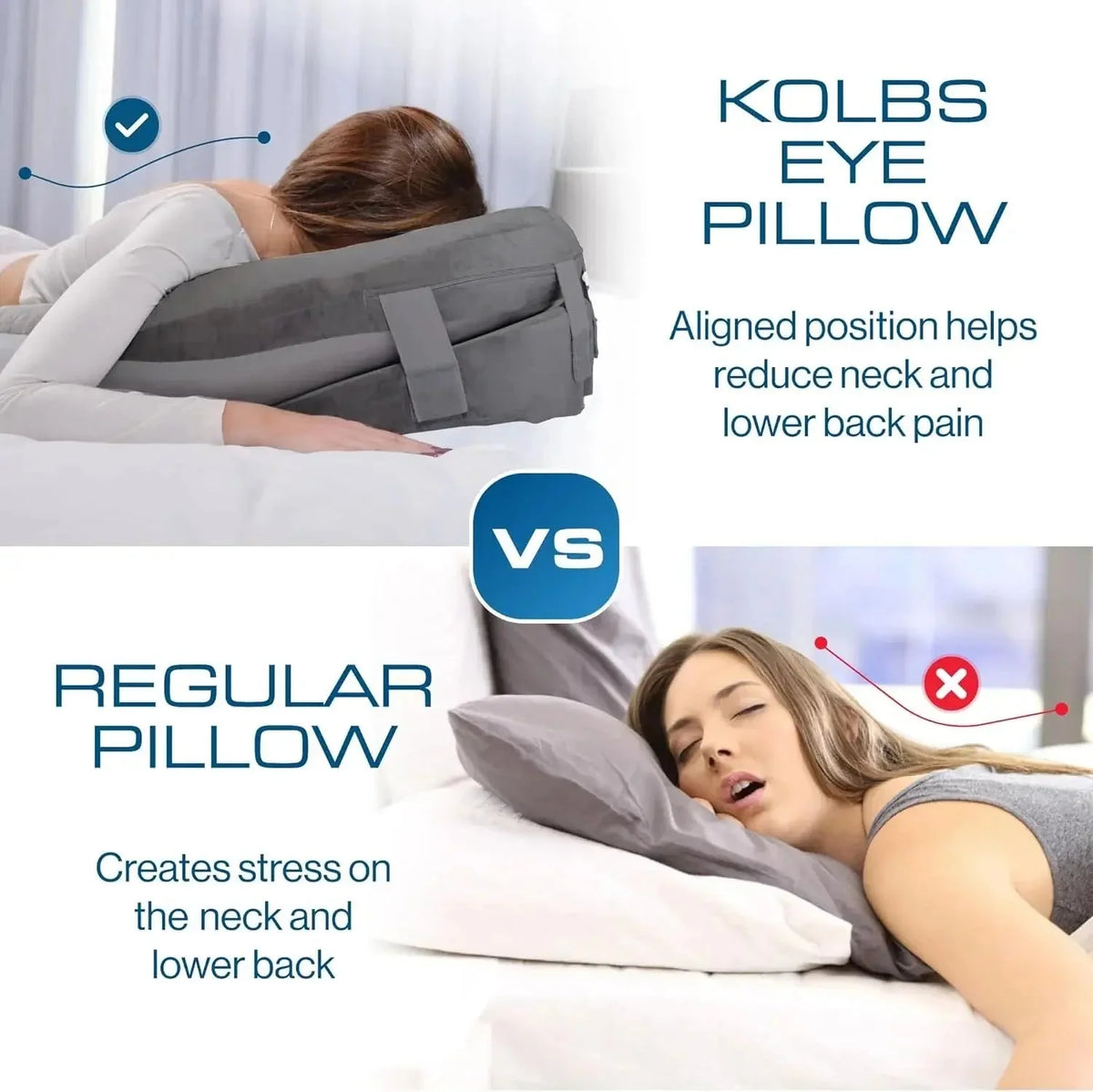 Face-Down Pillow Face Opening Shredded Memory Foam