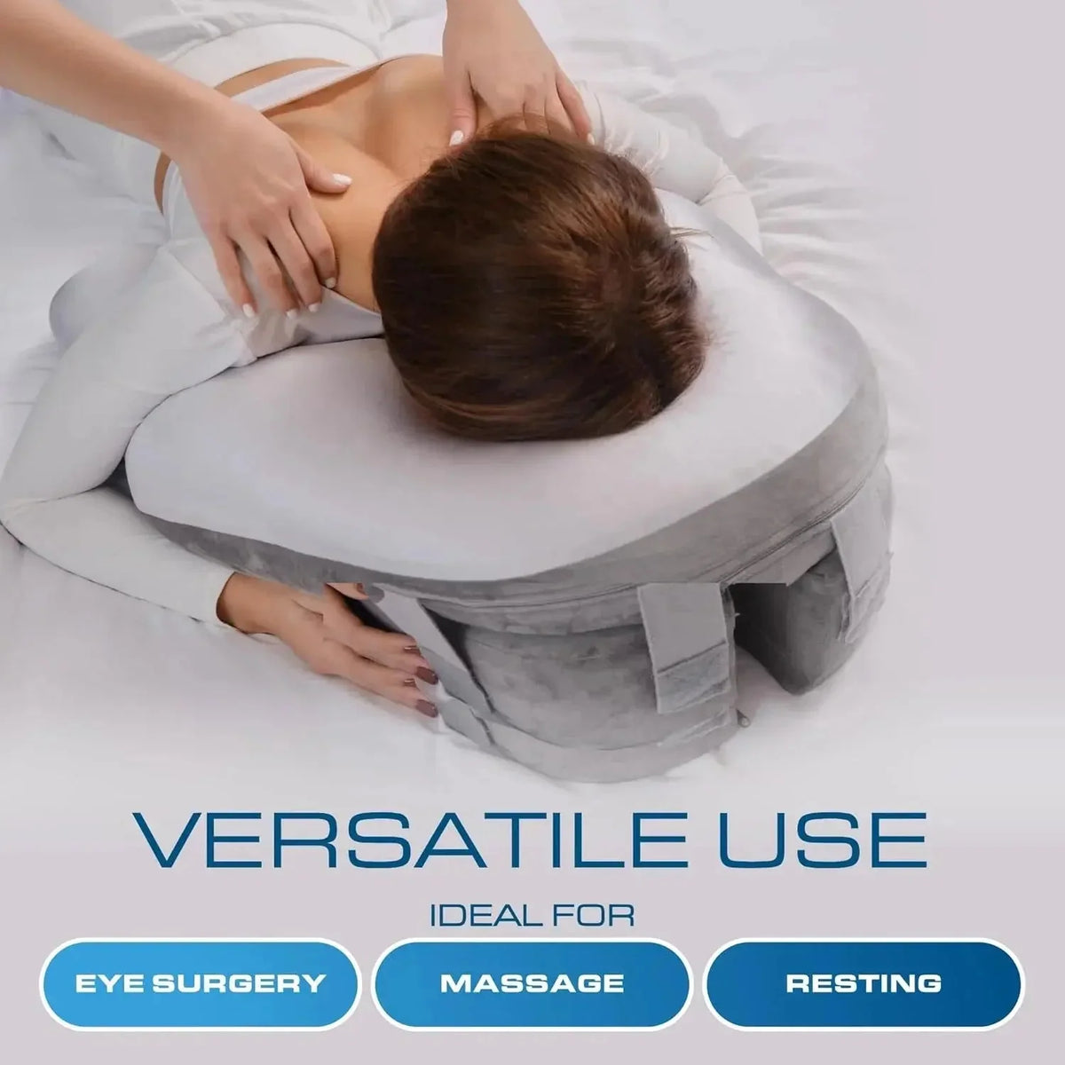 Face-Down Pillow Face Opening Shredded Memory Foam