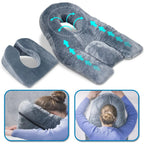 Face-Down Pillow Face Opening Shredded Memory Foam