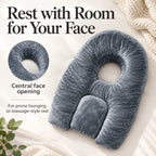 Face-Down Pillow Face Opening Shredded Memory Foam
