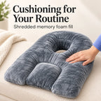 Face-Down Pillow Face Opening Shredded Memory Foam