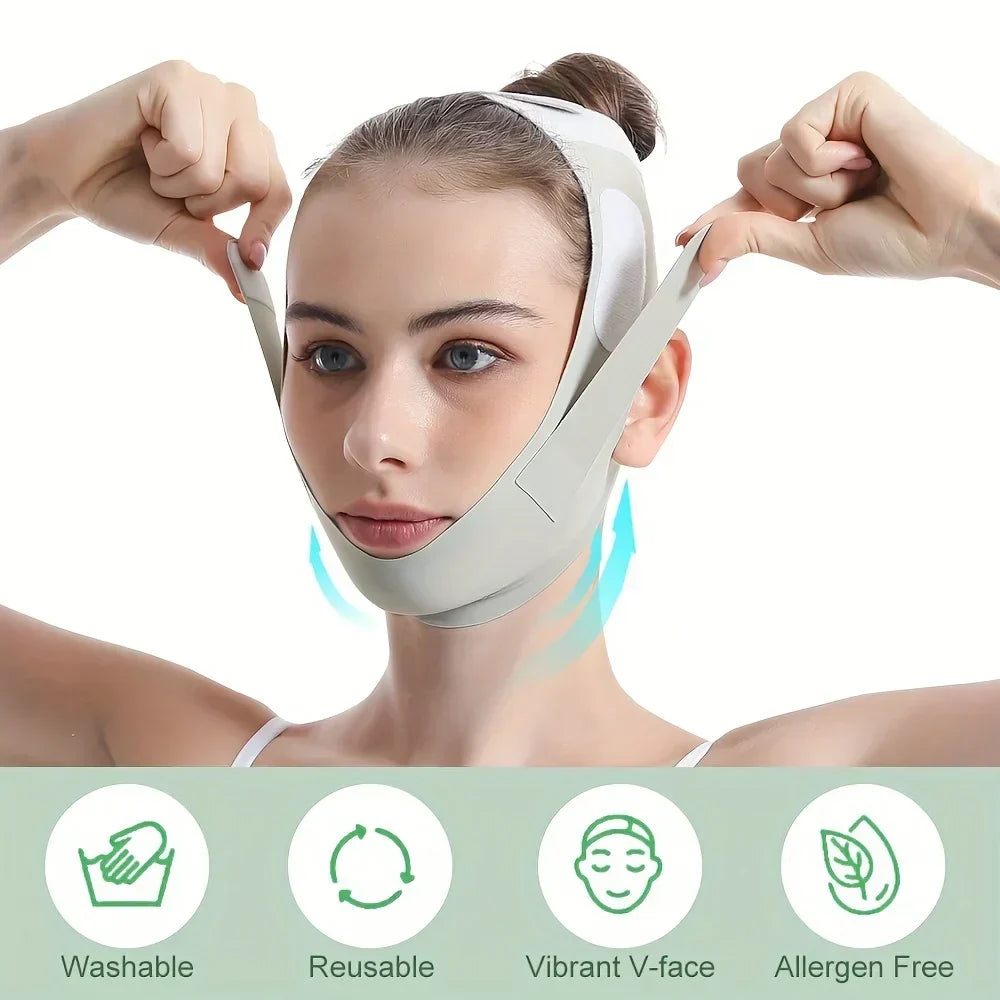 Face Lifting Band Jawline Contouring Breathable & Adjustable Fit