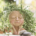 Face Planter Ceramic Sculpted Design Small Succulents