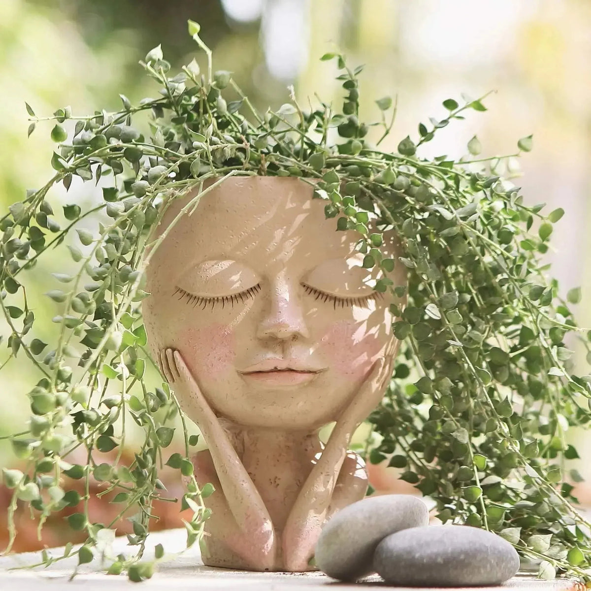 Face Planter Ceramic Sculpted Design Small Succulents