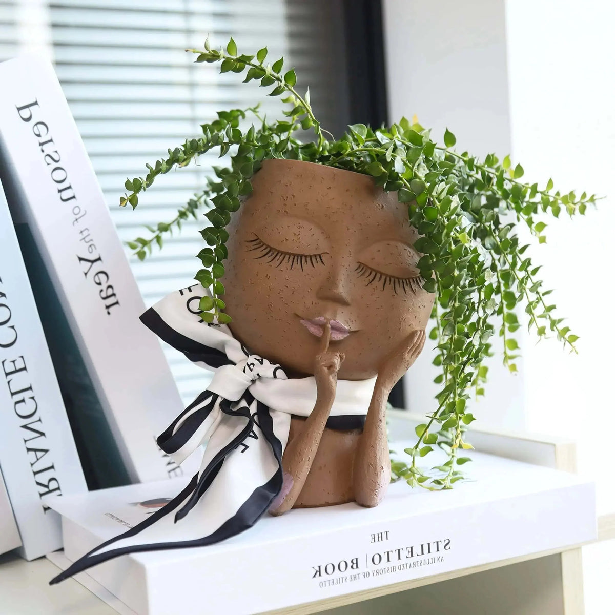 Face Planter Ceramic Sculpted Design Small Succulents