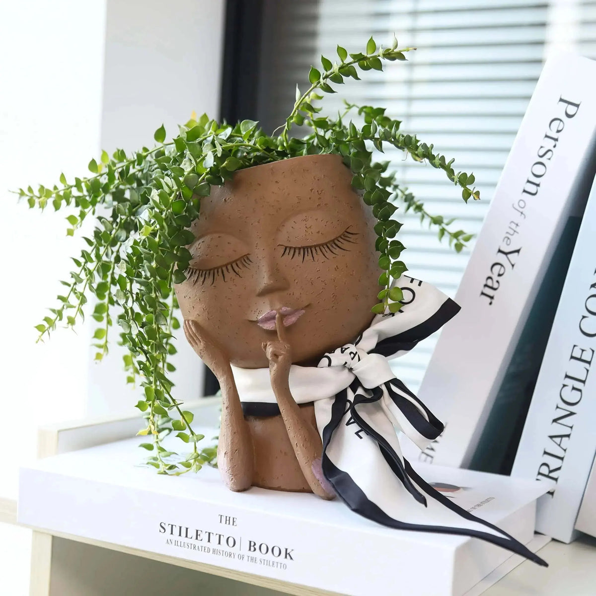Face Planter Ceramic Sculpted Design Small Succulents