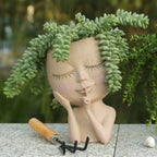 Face Planter Ceramic Sculpted Design Small Succulents