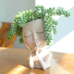 Face Planter Ceramic Sculpted Design Small Succulents
