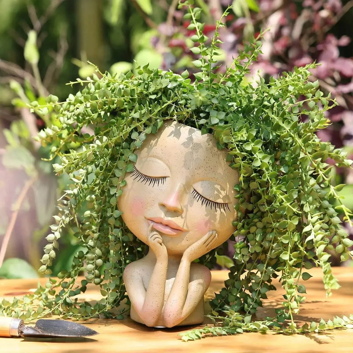 Face Planter Ceramic Sculpted Design Small Succulents