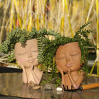 Face Planter Ceramic Sculpted Design Small Succulents