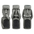 Face Planter Solar Powered LED Stone Look Resin