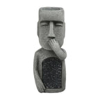 Face Planter Solar Powered LED Stone Look Resin