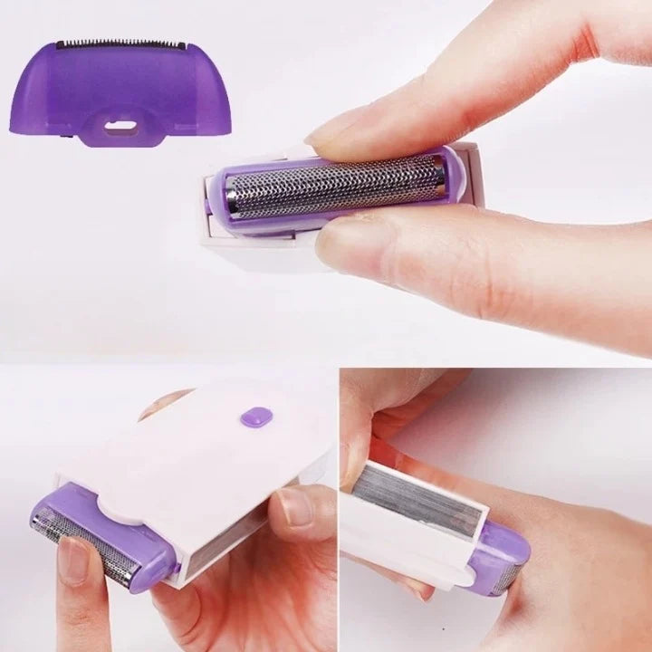 Facial & Body Epilator Painless Floating Mesh USB Rechargeable