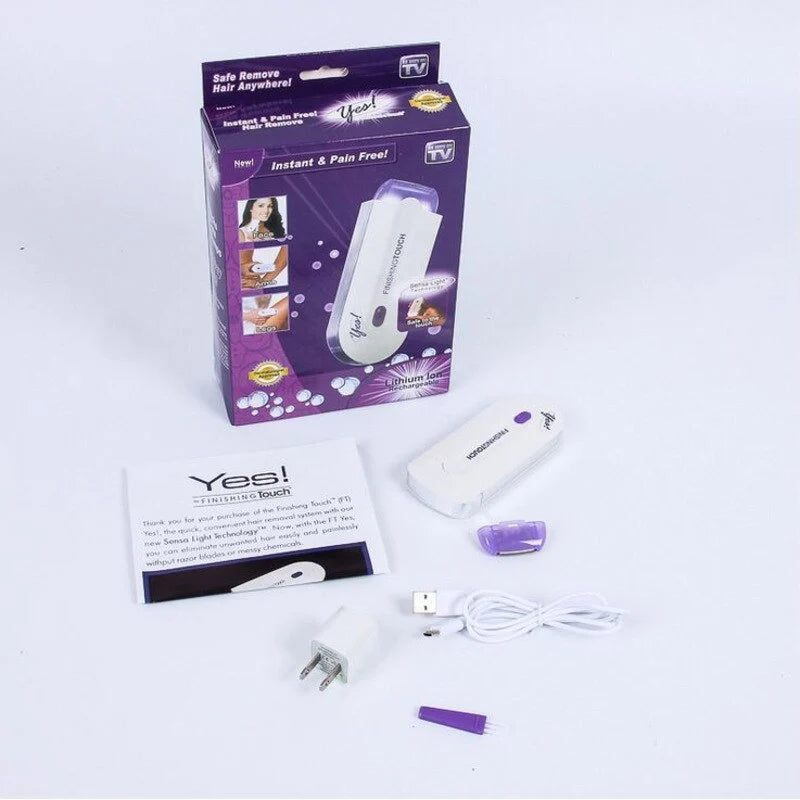 Facial & Body Epilator Painless Floating Mesh USB Rechargeable