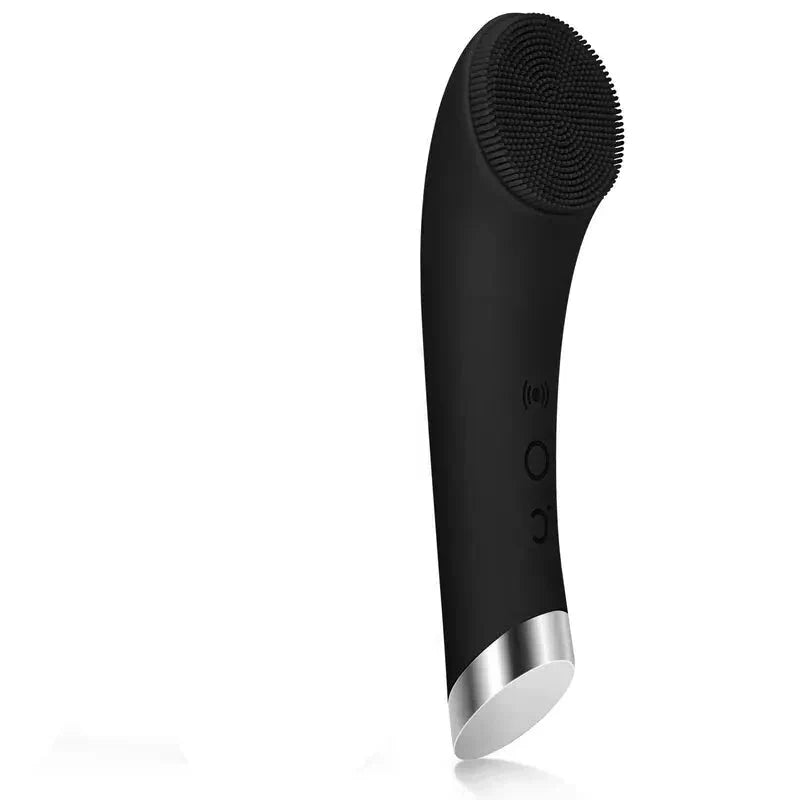 Facial Cleansing Brush Vibrating Warming Tip Food-Grade Silicone