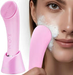 Facial Cleansing Brush Vibrating Warming Tip Food-Grade Silicone