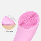 Facial Cleansing Brush Vibrating Warming Tip Food-Grade Silicone