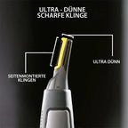 Facial & Eyebrow Trimmer Titanium-Coated Blade LED Light
