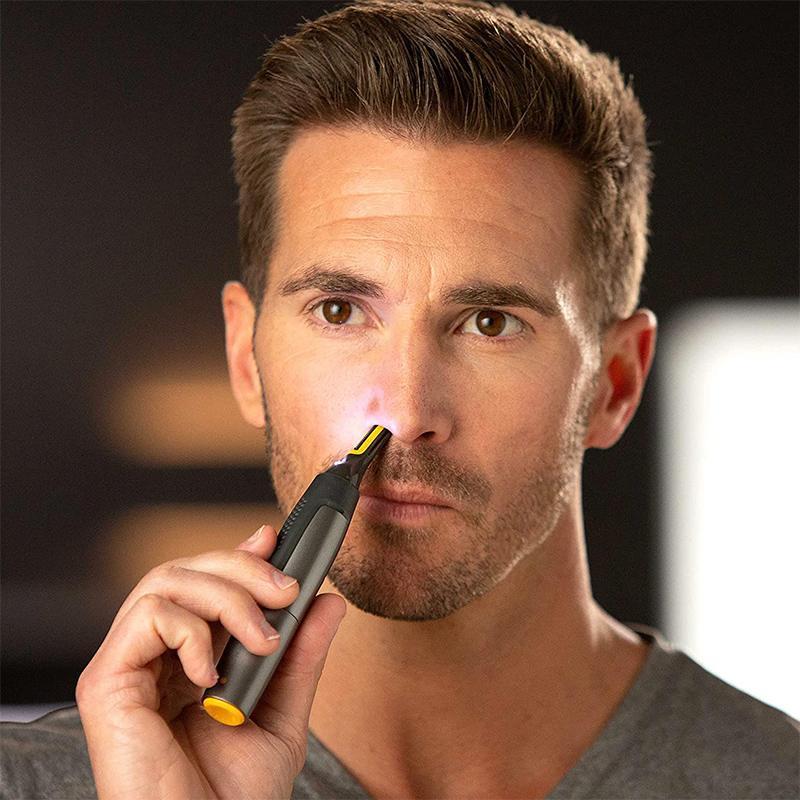 Facial & Eyebrow Trimmer Titanium-Coated Blade LED Light