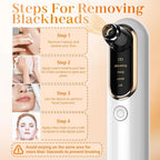 Facial Pore Vacuum Adjustable Suction 5 Interchangeable Heads