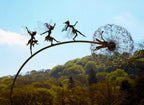 Fairy Garden Stake Handcrafted Weather-Resistant Metal 28 Inch