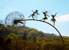 Fairy Garden Stake Handcrafted Weather-Resistant Metal 28 Inch
