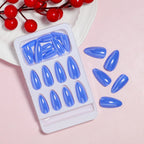 False Nail Tips Gel Almond Glossy Set of 24